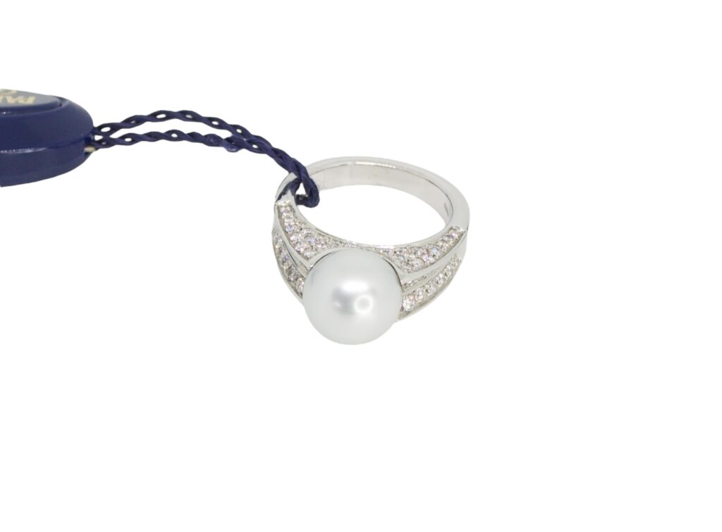 Anello Perla - Oro 18kt e Diamanti