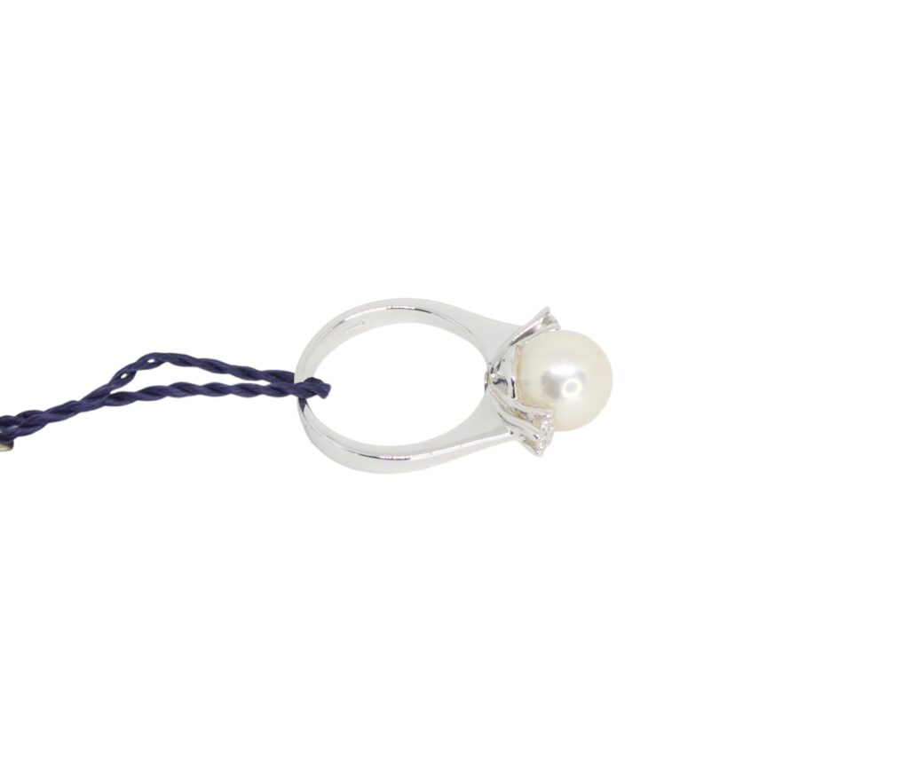 Anello Perla - Oro 18kt e Diamanti - immagine 2