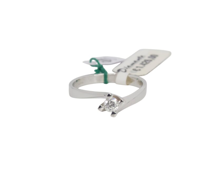 Anello Solitario - Oro 18kt e Diamanti - Ct 0,20 G  Vvs