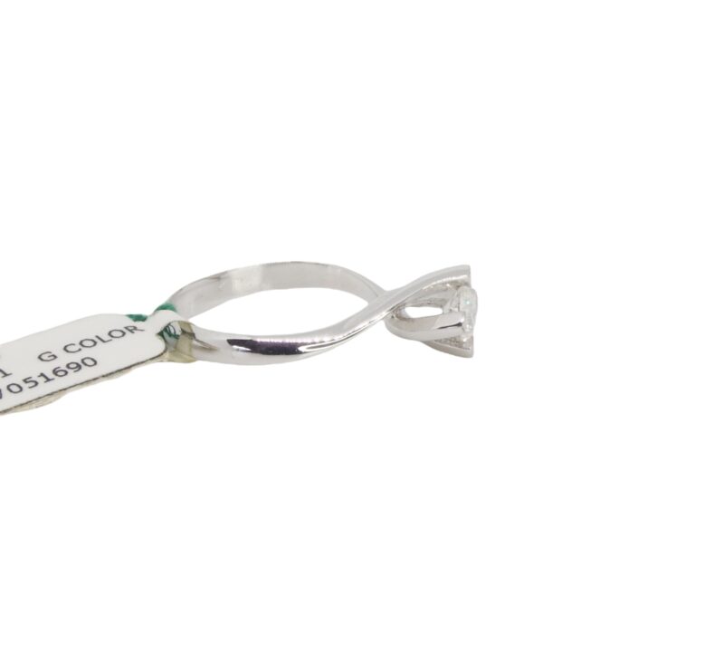 Anello Solitario - Oro 18kt e Diamanti - Ct 0,48 G  Vvs - immagine 2
